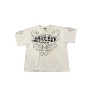 Skin Industries T-Shirt Men White SzXXL Cyber Grunge Tribal AOP Vintage Y2K Punk